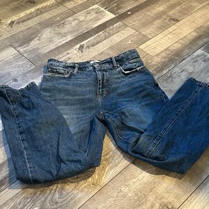 LOFT The Curvy straight crop Blue Denim Jeans